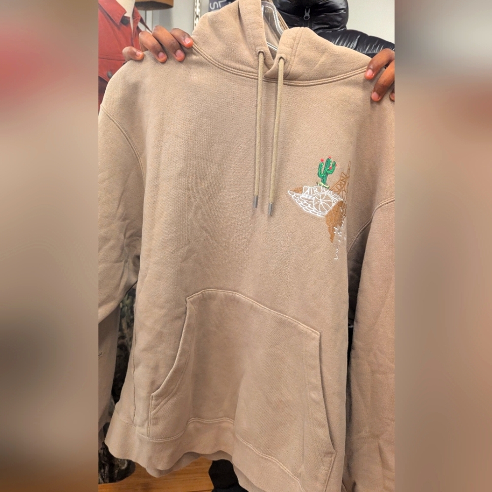 Travis Scott Cactus Jack x Air Jordan Hoodie Khaki Size Large